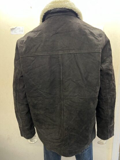 LION VANGUARD Men's Stylish Heavy Leather Jacket With Zip Out Sherpa Collar (M-O34) - Image 3
