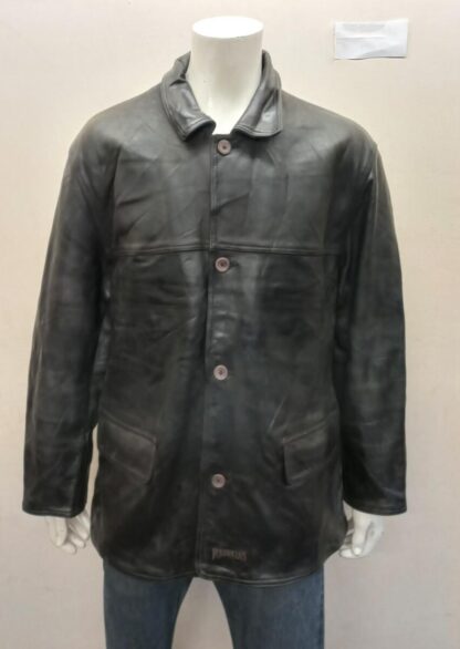 REDSKIN Men's Button Up Box Leather Jacket (H-E11)