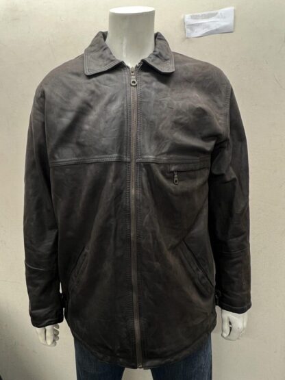 MELPOLO Men's Stylish Heavy Leather Jacket (H-E10)