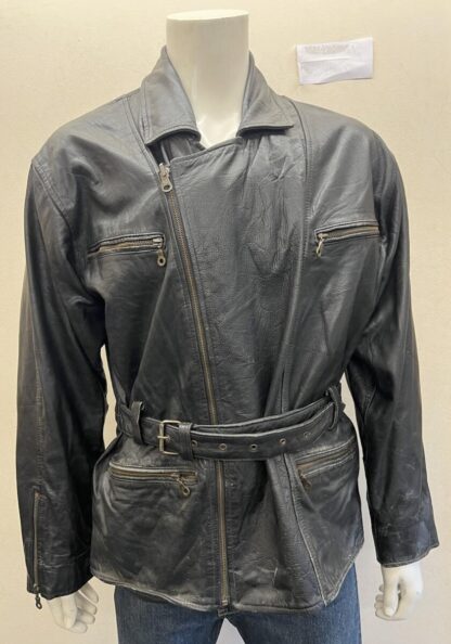 ECHT LATHER Men's Belted Cruiser Motorcycle Leather Jacket (H-C30)