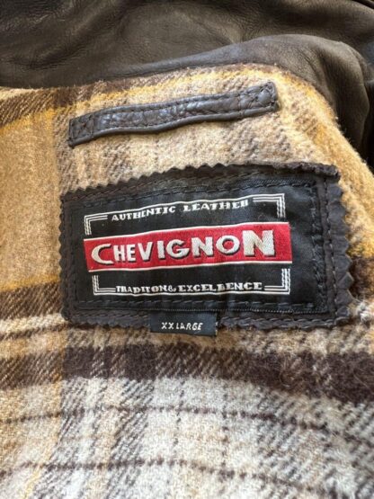 CHEVIGNON Men's Zip & Button Up Box Style Heavy Leather Jacket (H-L2) - Image 2