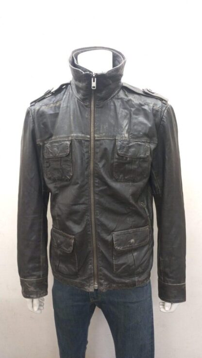 SUPERDRY Men's Stylish Leather Jacket (H-J36)