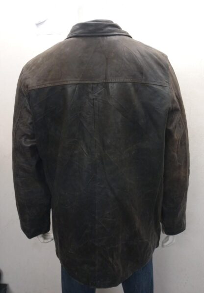 REDSKIN Men's Button Up Box Heavy Leather Jacket (M-D24) - Image 3