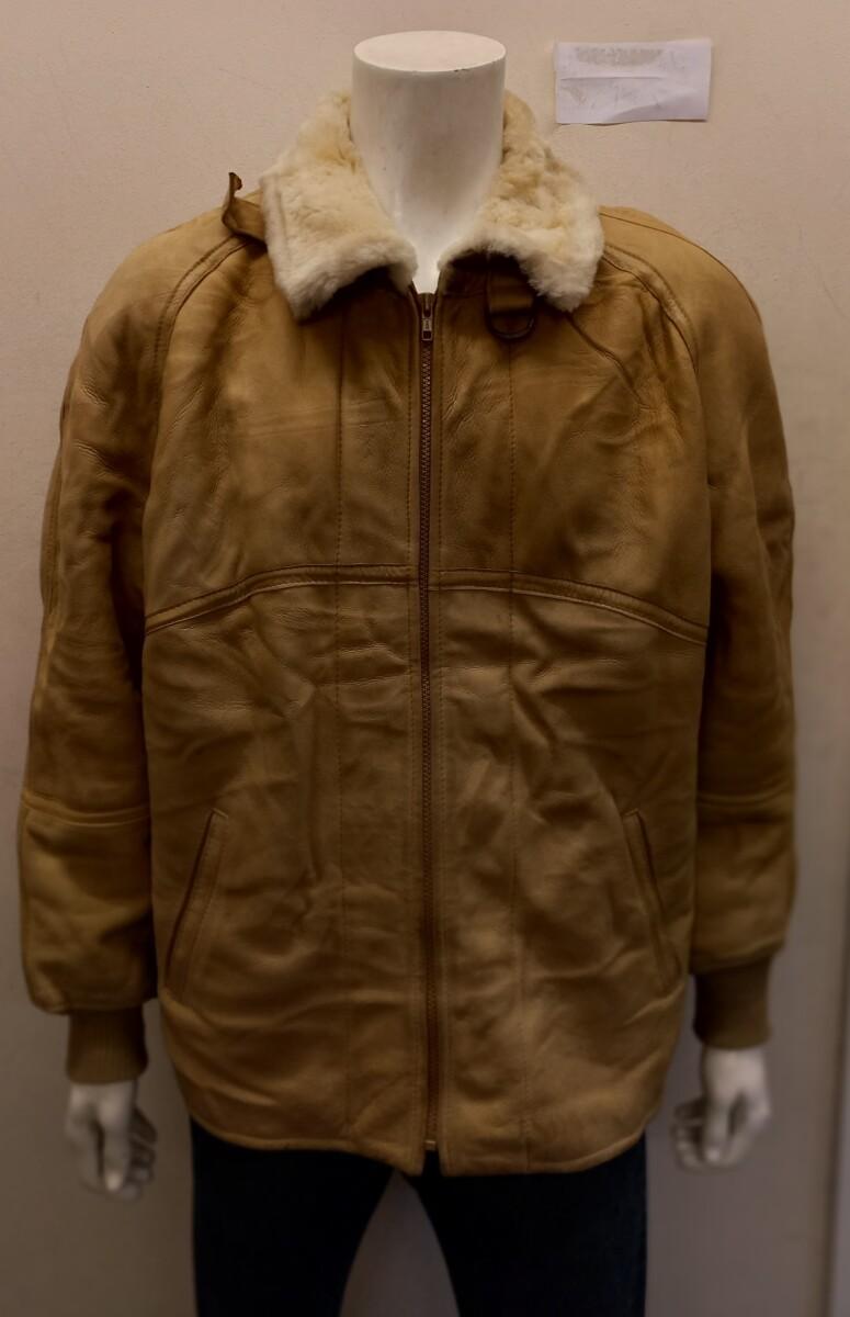 ARMAND THIERY Men's Flying Bomber Real Sheepskin shearling Leather Jacket (H-O38)