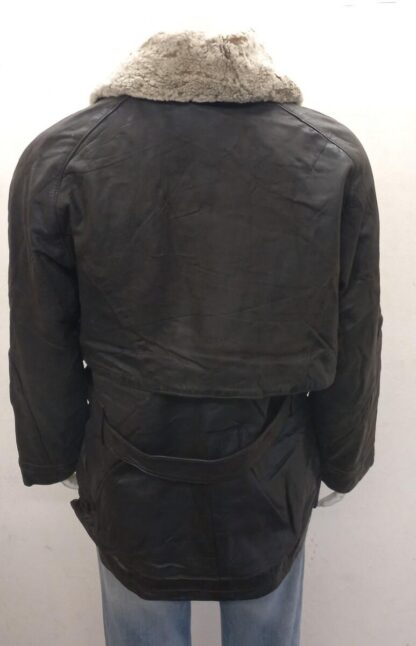 REDSKIN Women's Belted Stylish Heavy Leather Jacket With Removable Sherpa Collar (M-A51) - Image 3