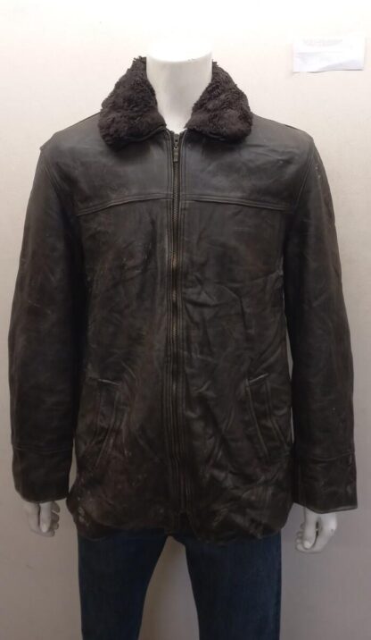REDSKIN Men's Stylish Heavy Leather Jacket With Removable Sherpa Liner (M-G55)