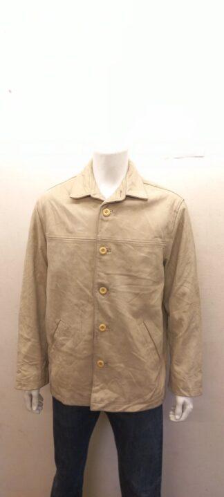 CHEVIGNON Men's Button Up Box Style Heavy Leather Jacket- (H-K60)
