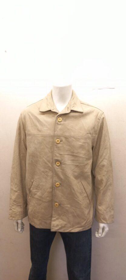 CHEVIGNON Men's Button Up Box Style Heavy Leather Jacket- (H-K60)