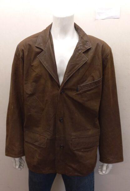 GATTOPROD Men's Blazer Style Leather Jacket (H-A67)