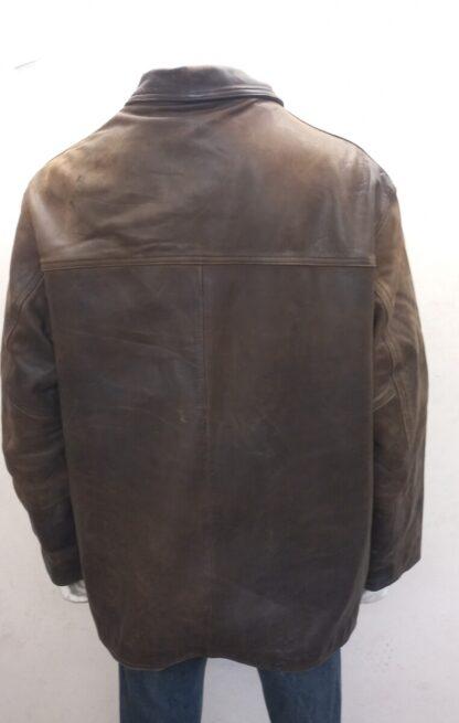 REDSKIN Men's Button Up Box Style Leather Jacket (H-P57) - Image 3