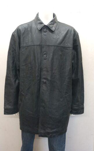 GAP Men's Button Up Box Heavy Leather Jacket (M-H12)
