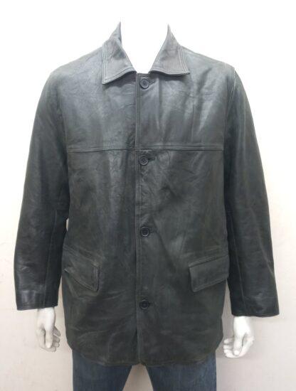 REDSKIN Men's Button Up Box Style Heavy Leather Jacket (H-AG56)
