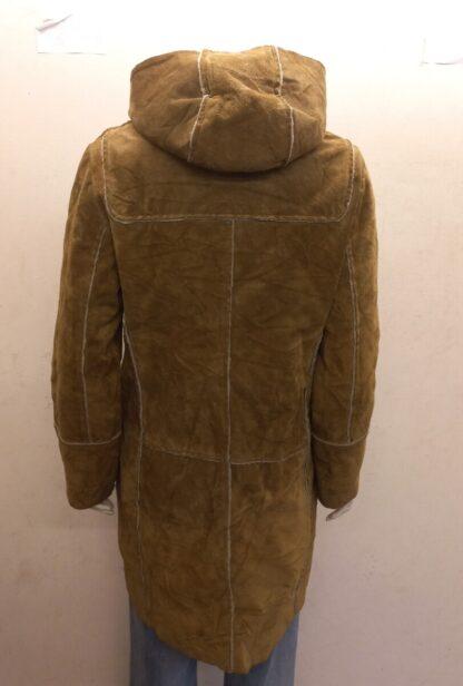 GAP Women's Button Up Hooded Sherpa Liner Stylish Leather Jacket (M-AG25) - Image 3