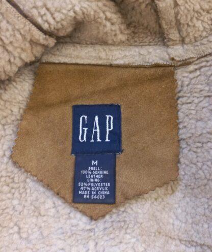 GAP Women's Button Up Hooded Sherpa Liner Stylish Leather Jacket (M-AG25) - Image 2