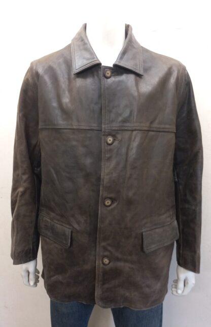 REDSKIN Men's Box Style Heavy Leather Jacket (M-D1)