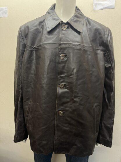 POLGER Men's Box Style Heavy Leather Jacket (M-F2)