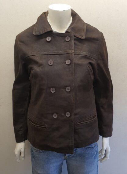 REDSKINS women's Double Breasted Stylish Leather Jacket (H-B21)