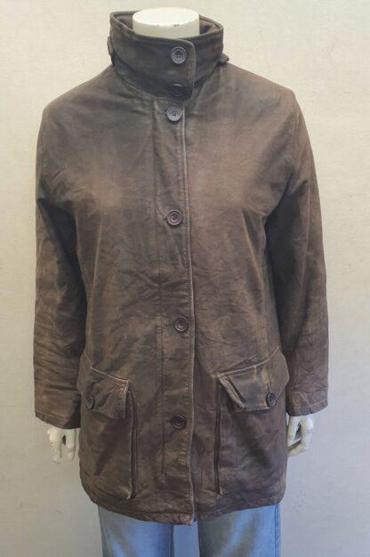 CHEVIGNON Women's Stylish Button Up Leather Jacket (M-T65)
